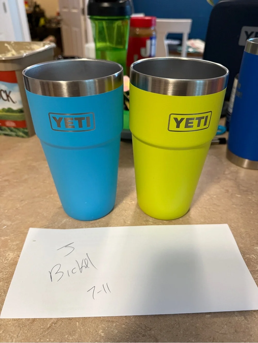 YETI Rambler Tumbler Pair - Reef Blue & Firefly Yellow